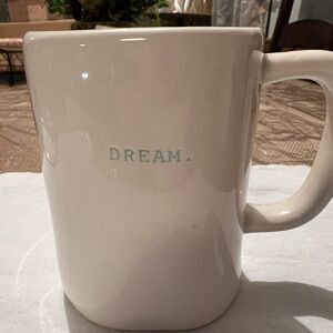 Rae Dunn By Magenta Typewriter Font Dream. Boutique Dimpled Small Ivory Mug